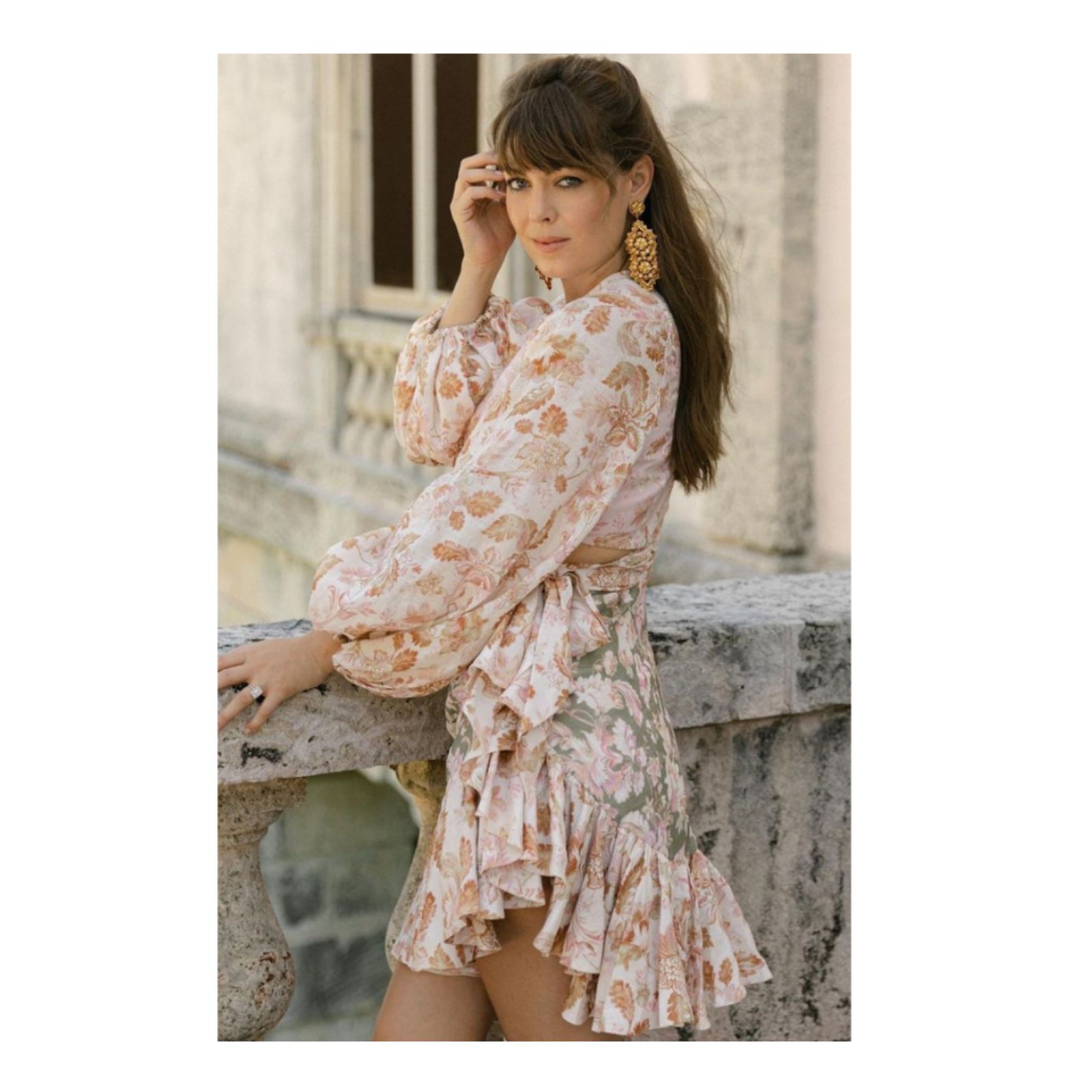 Nwt. $899 Zimmermann Wrap Dress Zim 0p / Us 4p Pink